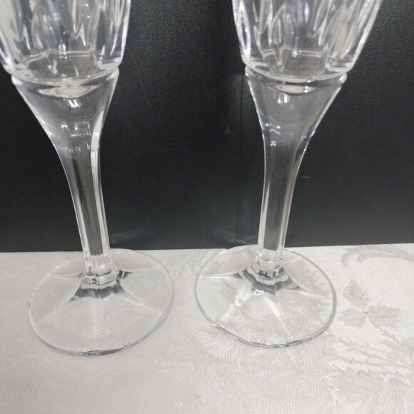 Set Of 2 Ralph Lauren Crystal ‘Aston’ 9.5” Champagne Flutes - Picture 6 of 13